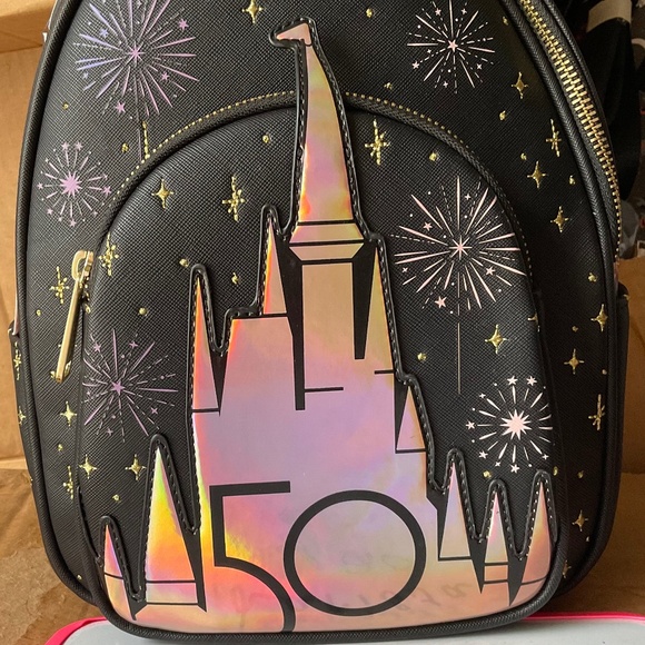 LOUNGEFLY Handbags - LOUNGEFLY DISNEY  GRAND FINALE  50TH  BKPK NWT